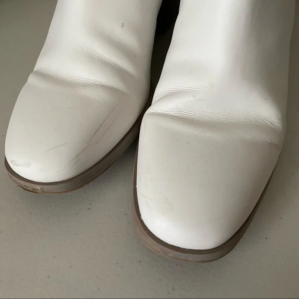 Sam Edelman Dalma Biker Bootie Ivory Leather 8.5 - Picture 7 of 13
